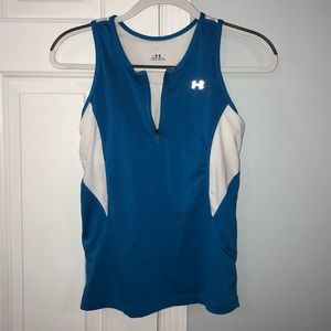Blue athletic tank top
